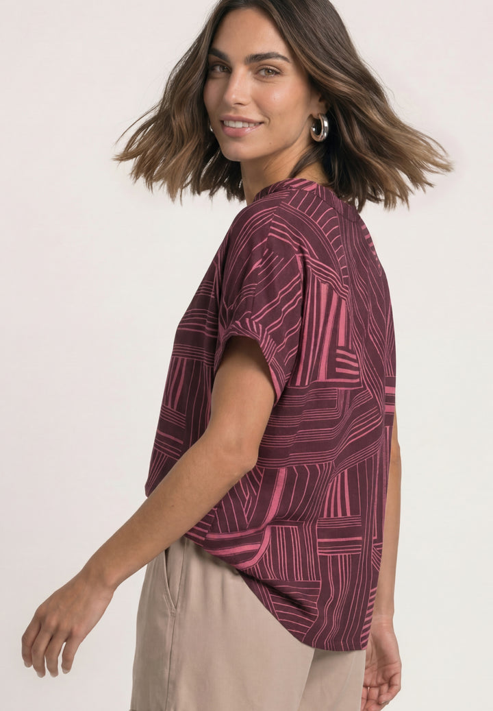 LTD QR printed mat-mix shirt w, blush berry 27846 Bild 4