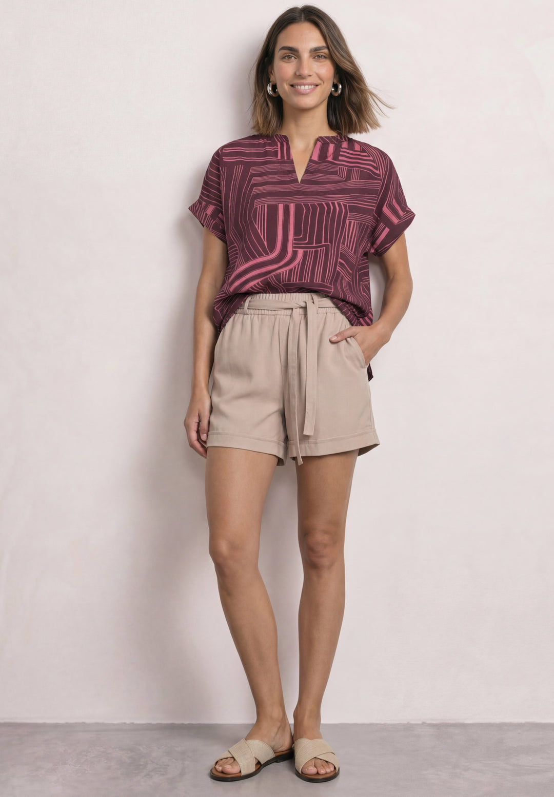 LTD QR printed mat-mix shirt w, blush berry 27846 Bild 5