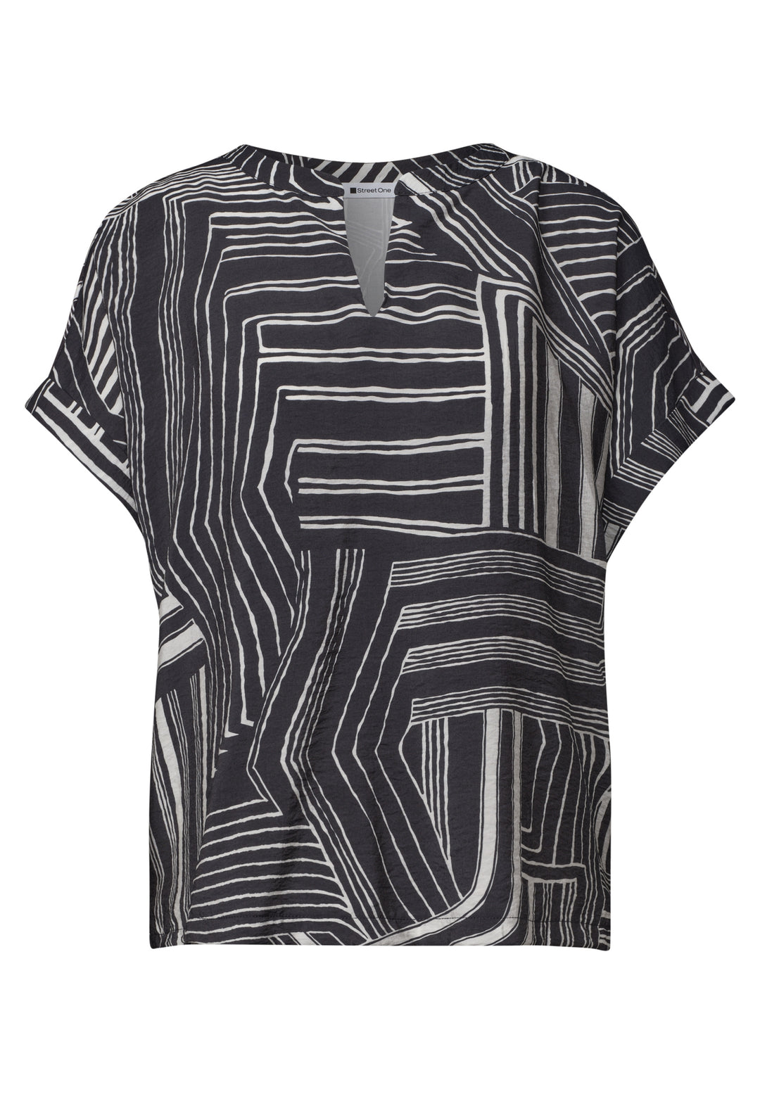 LTD QR printed mat-mix shirt w, darkest blue 27915 Bild 1