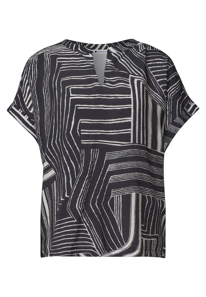 LTD QR printed mat-mix shirt w, darkest blue 27915 Bild 1