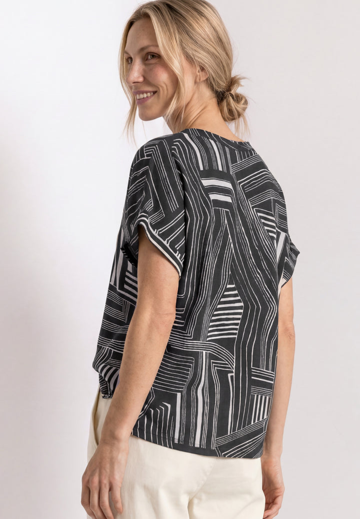 LTD QR printed mat-mix shirt w, darkest blue 27915 Bild 4