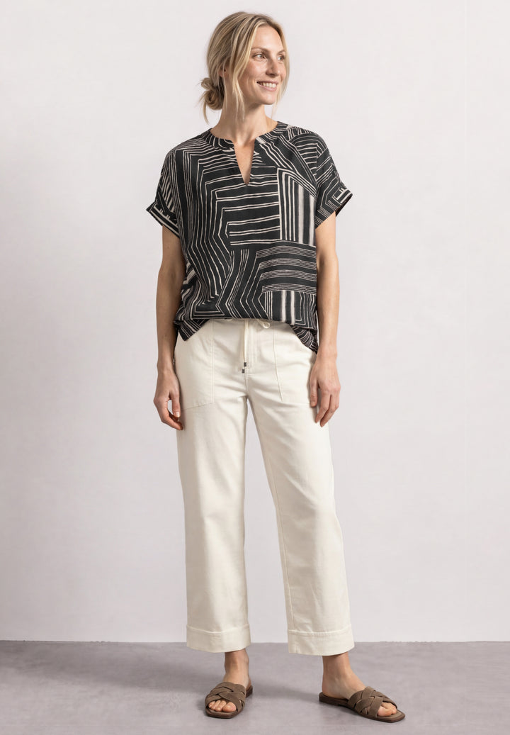 LTD QR printed mat-mix shirt w, darkest blue 27915 Bild 5