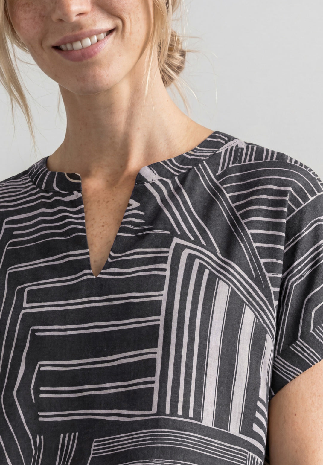 LTD QR printed mat-mix shirt w, darkest blue 27915 Bild 6