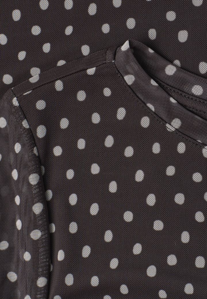 LTD QR printed mesh shirt w.3/, black coffee 27874 Bild 2