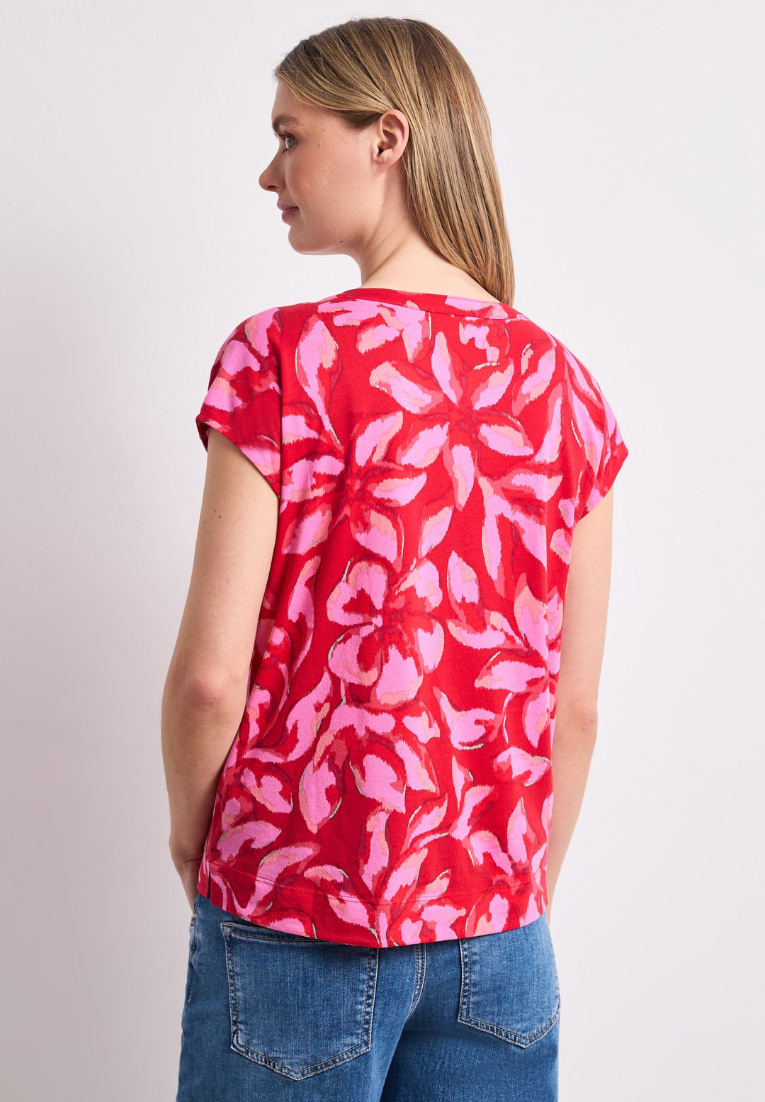 LTD QR printed shirt w.button, salsa red 37504 Bild 4