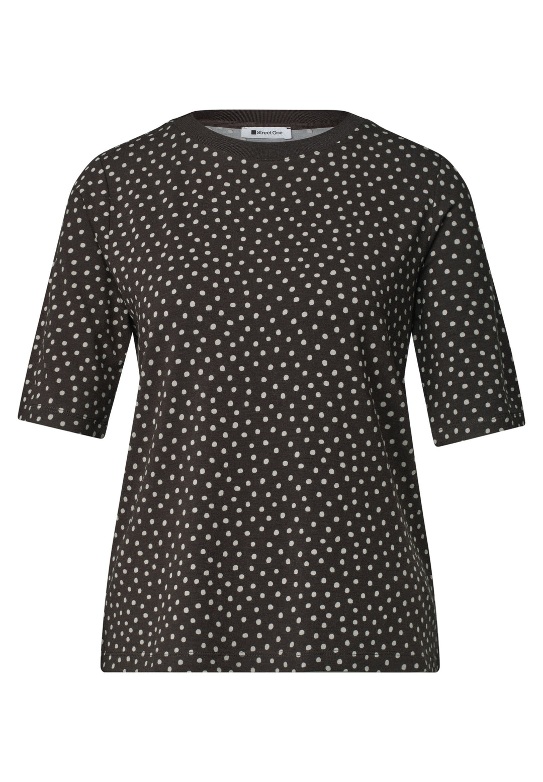 LTD QR printed shirt w.rib col, black coffee 27874 Bild 1
