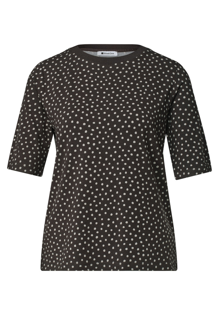 LTD QR printed shirt w.rib col, black coffee 27874 Bild 1