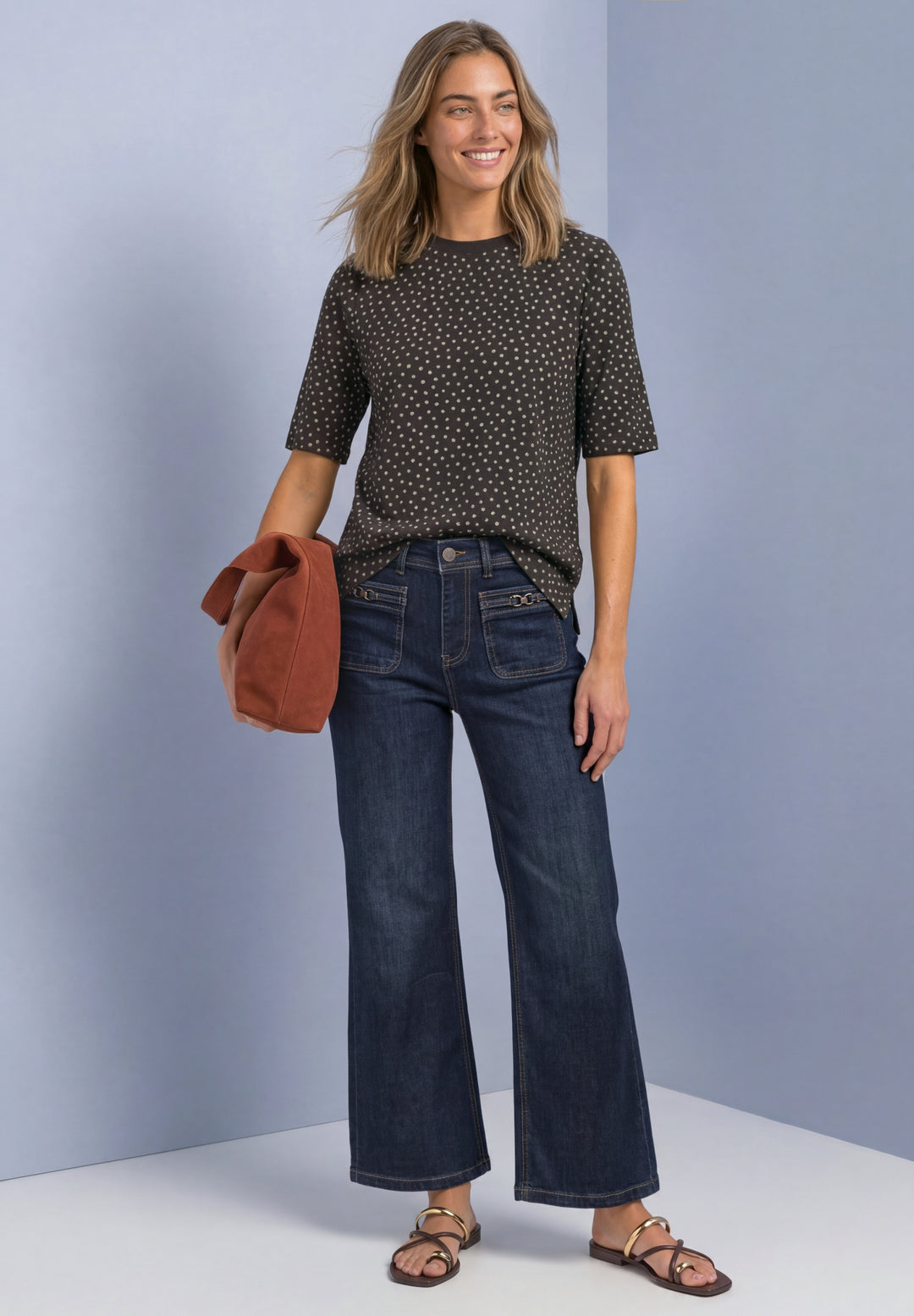 LTD QR printed shirt w.rib col, black coffee 27874 Bild 5