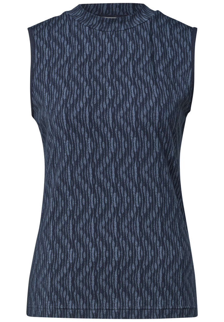 LTD QR printed turtle neck top, ashen blue 27867 Bild 1