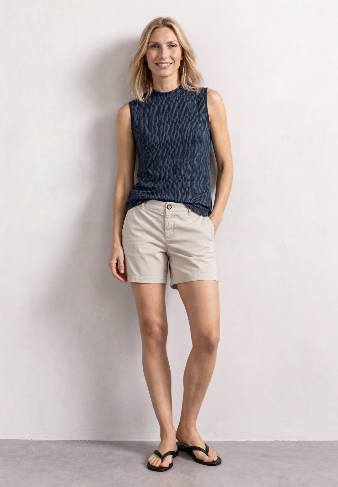 LTD QR printed turtle neck top, ashen blue 27867 Bild 5