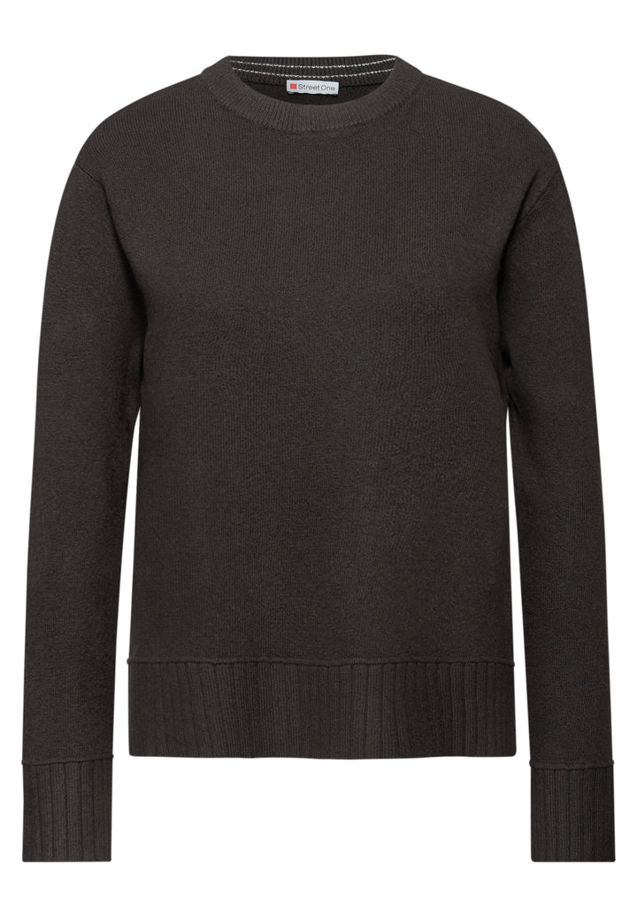 LTD QR_round neck sweater, darkest brown 17103 Bild 1