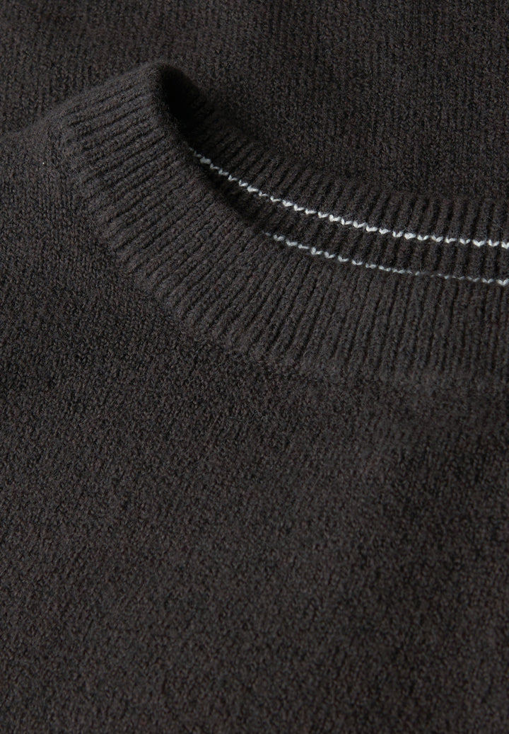 LTD QR_round neck sweater, darkest brown 17103 Bild 2