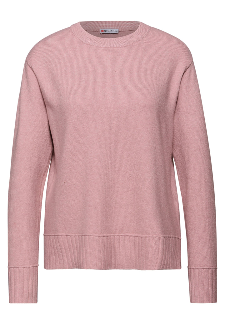 LTD QR_round neck sweater, powder pink mel. 16877 Bild 1