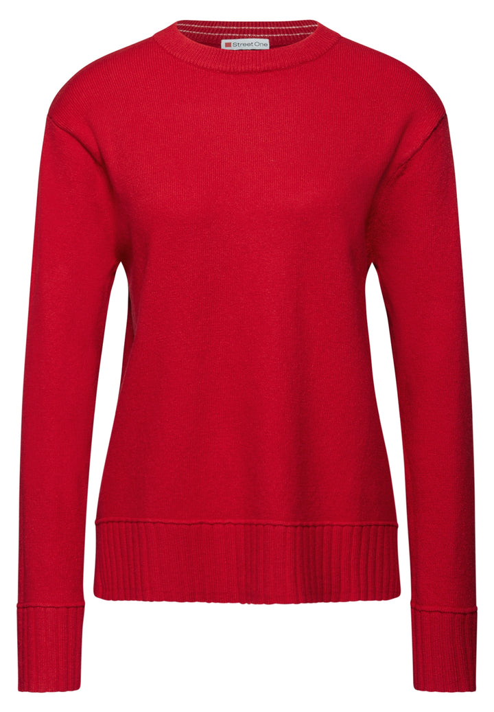 LTD QR_round neck sweater, racing red 16865 Bild 1