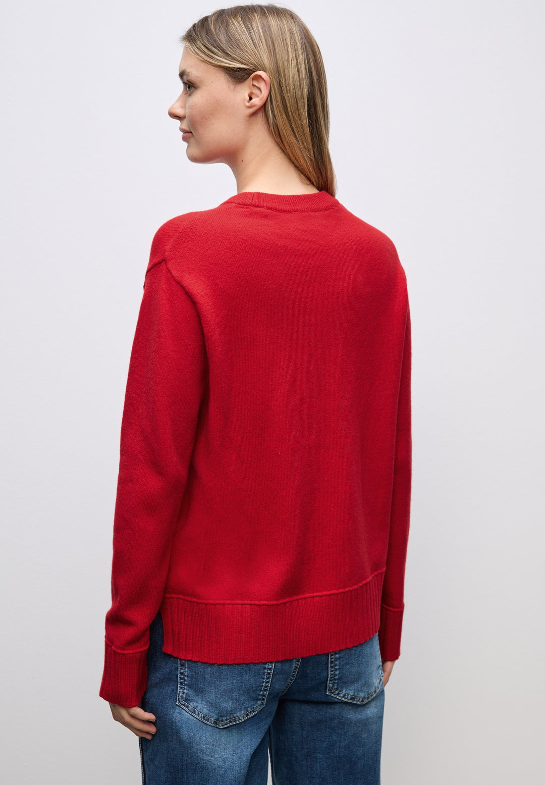 LTD QR_round neck sweater, racing red 16865 Bild 4