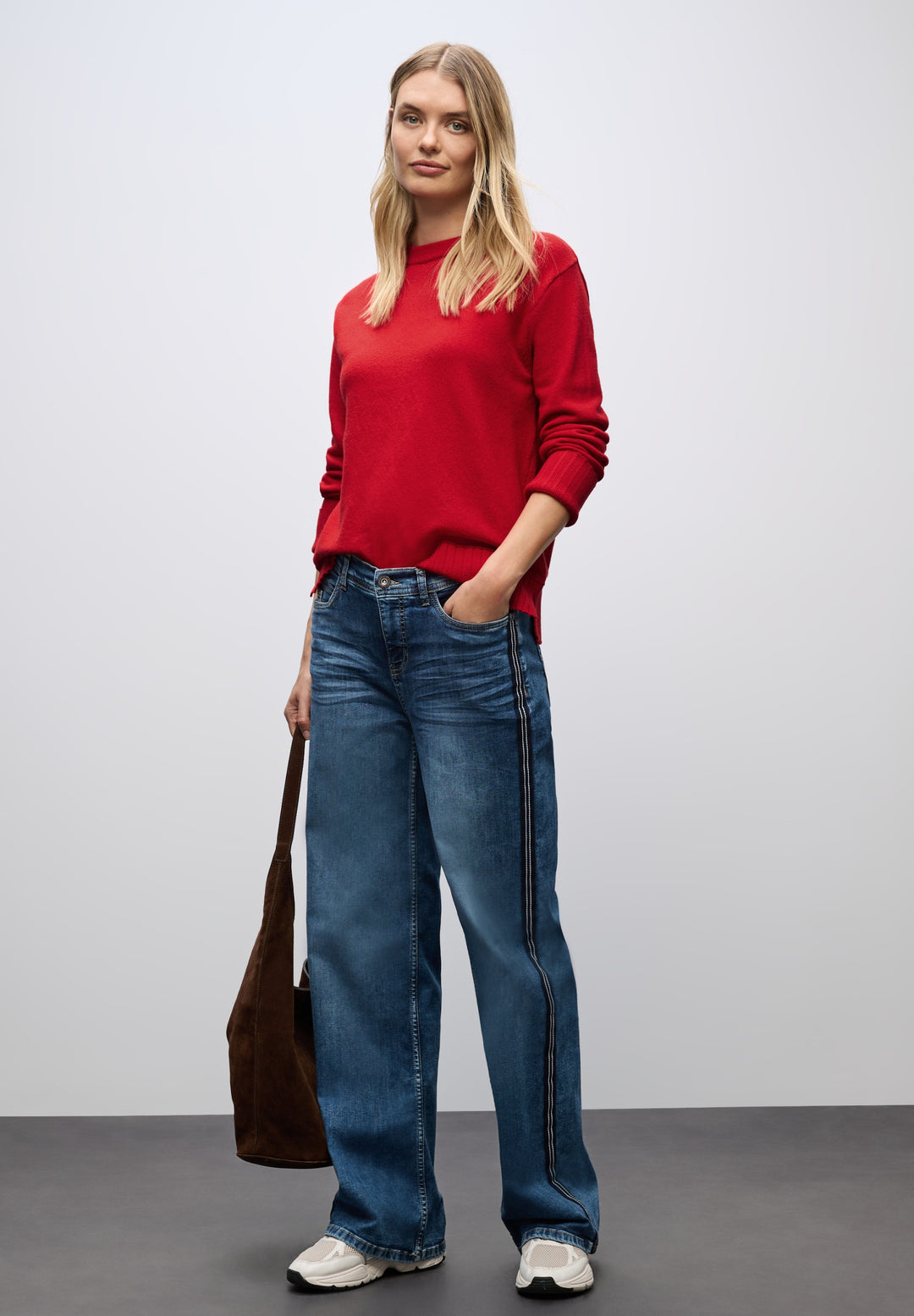 LTD QR_round neck sweater, racing red 16865 Bild 5