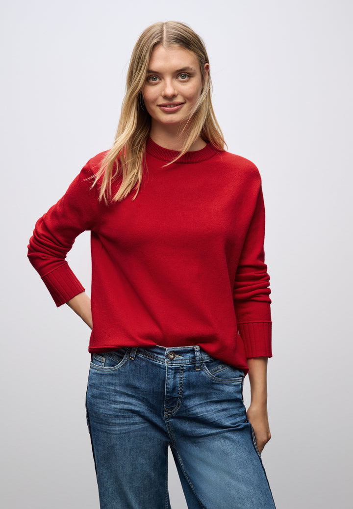 LTD QR_round neck sweater, racing red 16865 Bild 6