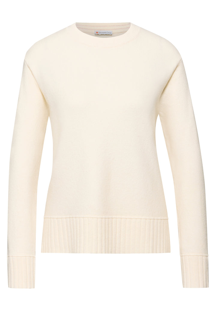 LTD QR_round neck sweater, soft beige 16351 Bild 1