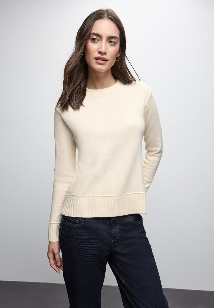 LTD QR_round neck sweater, soft beige 16351 Bild 3