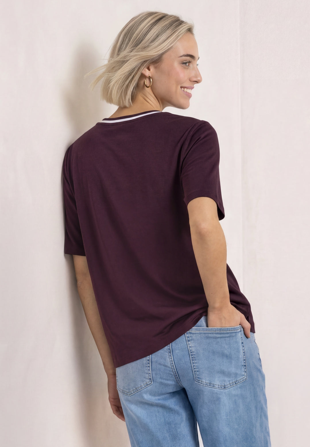 LTD QR shirt w.kick stripe col, rustic rouge 17820 Bild 4