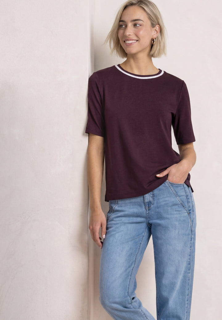LTD QR shirt w.kick stripe col, rustic rouge 17820 Bild 5