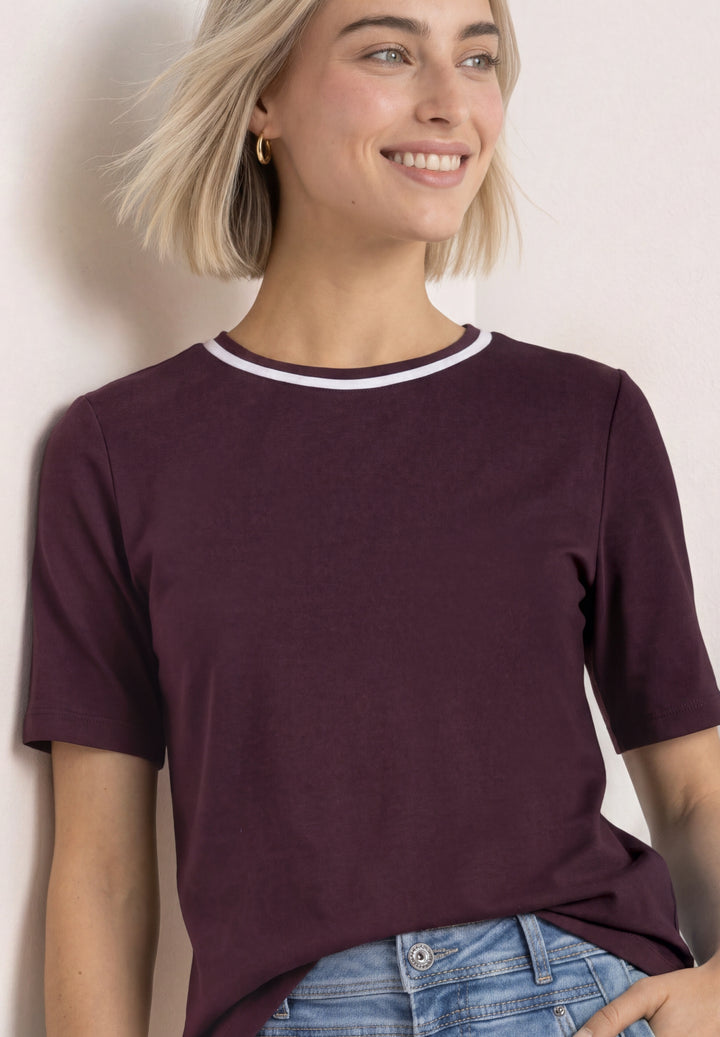 LTD QR shirt w.kick stripe col, rustic rouge 17820 Bild 6