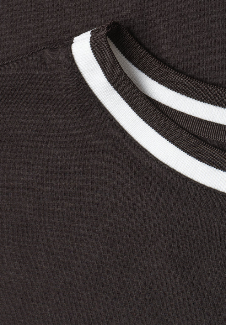 LTD QR shirt w.kick stripe col, black coffee 17874 Bild 2