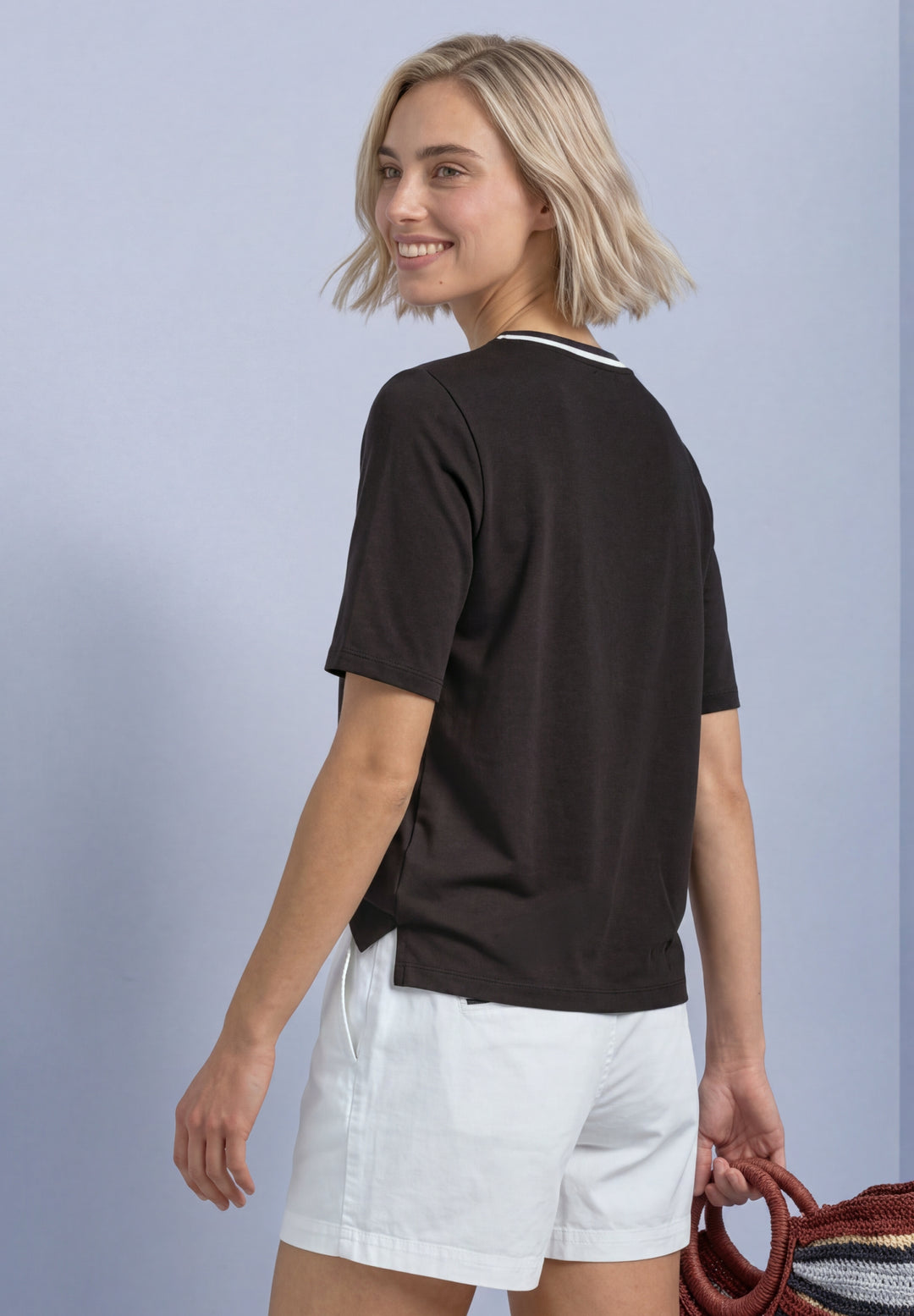 LTD QR shirt w.kick stripe col, black coffee 17874 Bild 4