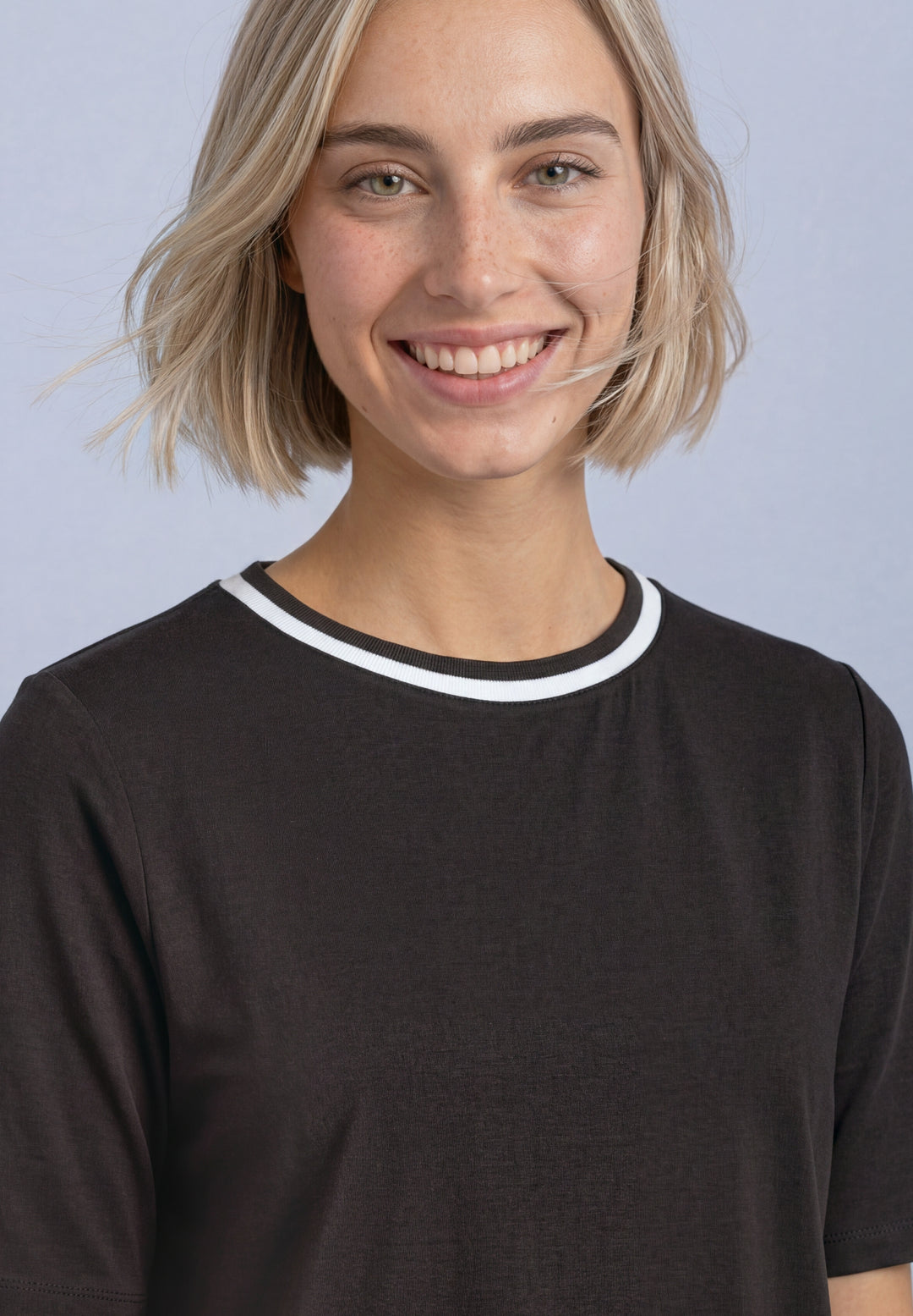 LTD QR shirt w.kick stripe col, black coffee 17874 Bild 6
