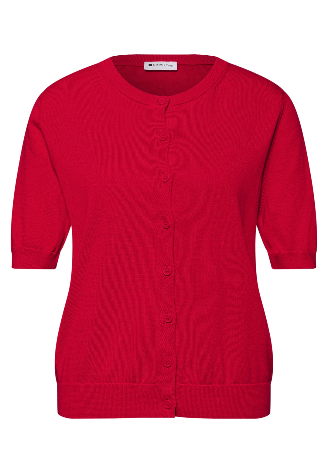 LTD_QR_short sleeve cardigan, salsa red 17504 Bild 1