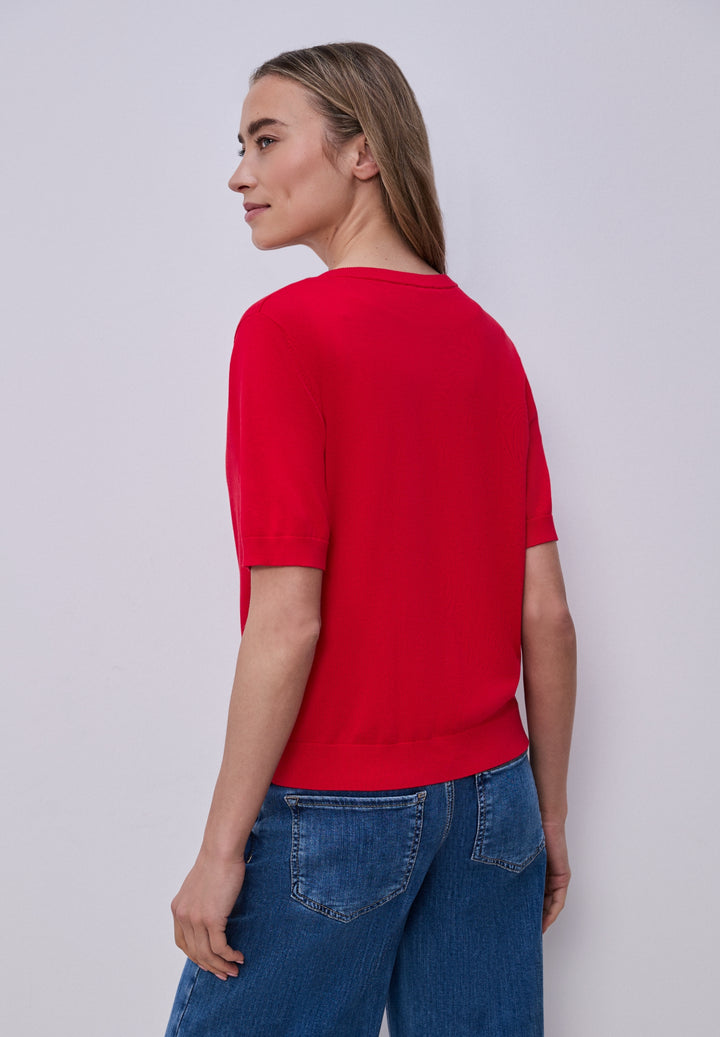 LTD_QR_short sleeve cardigan, salsa red 17504 Bild 4