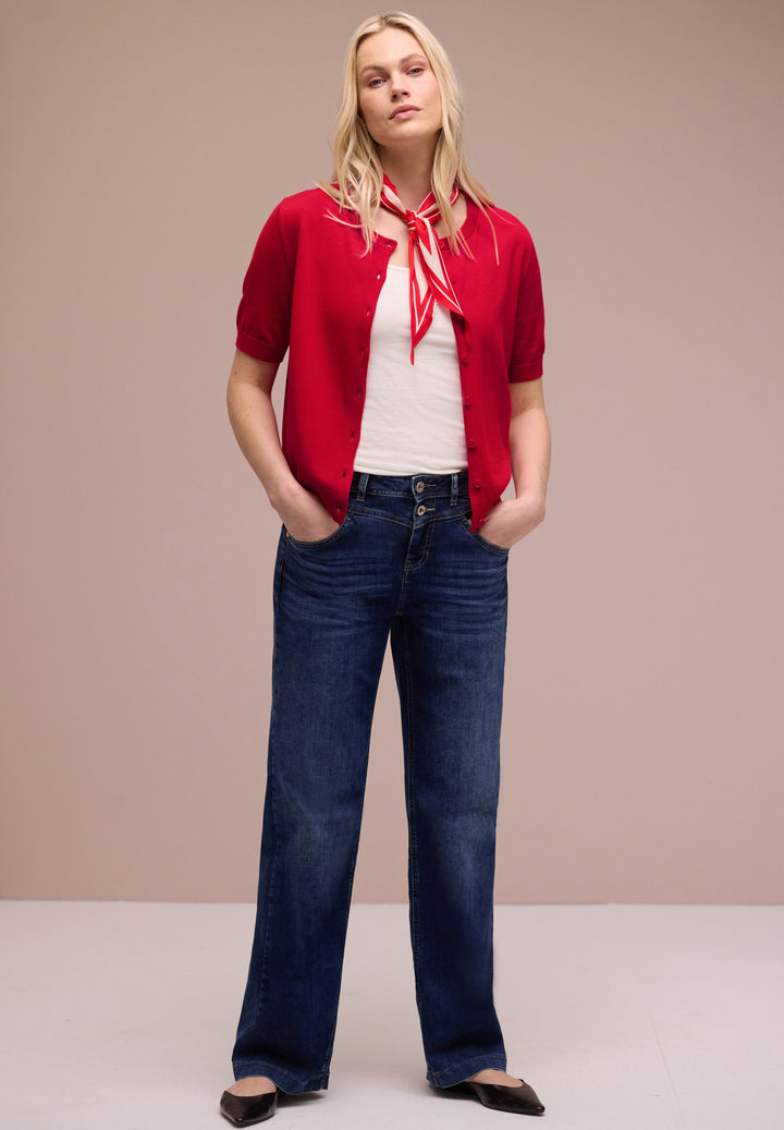 LTD_QR_short sleeve cardigan, salsa red 17504 Bild 5