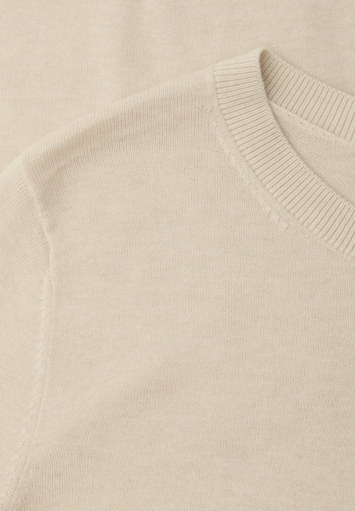 LTD_QR_short sleeve sweater, smoke beige mel. 17514 Bild 2