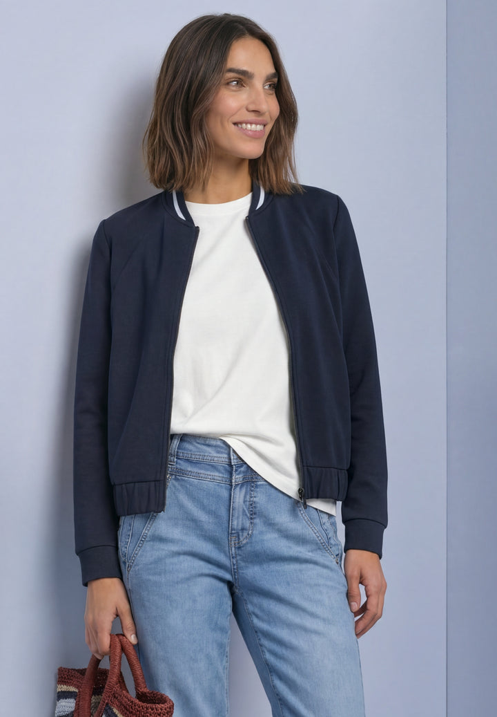LTD QR silk look jacket w.kick, darkest blue 17915 Bild 3