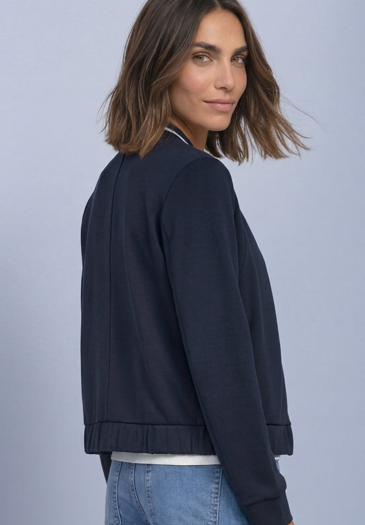 LTD QR silk look jacket w.kick, darkest blue 17915 Bild 4