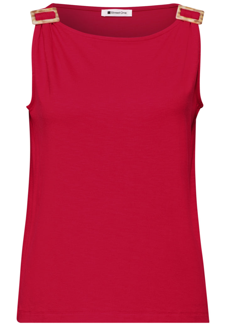 LTD QR slub jersey top w.shoul, salsa red 17504 Bild 1