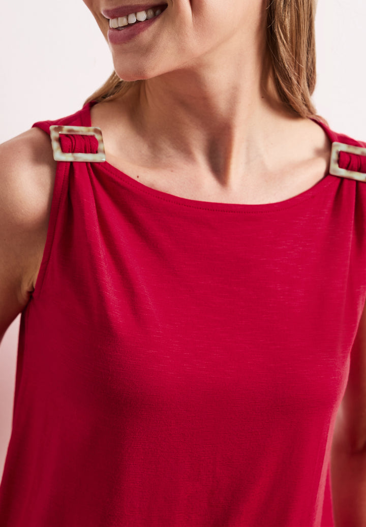 LTD QR slub jersey top w.shoul, salsa red 17504 Bild 3