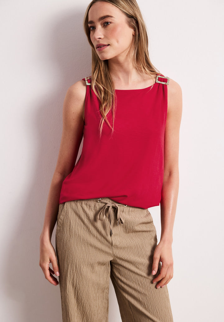 LTD QR slub jersey top w.shoul, salsa red 17504 Bild 6
