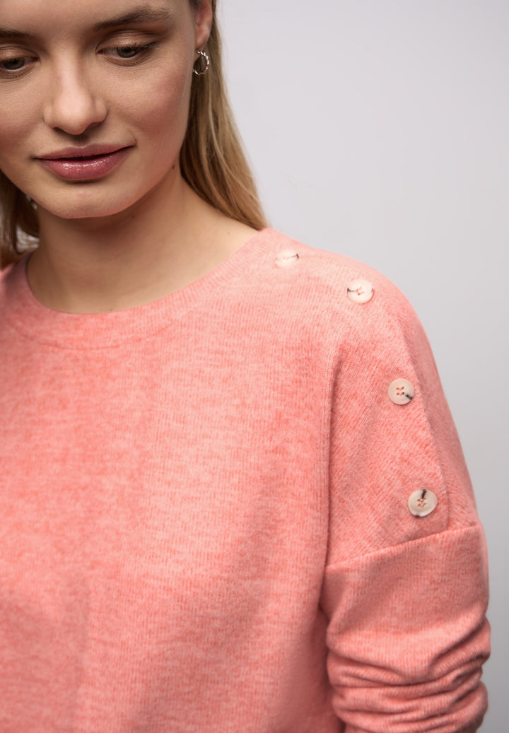 LTD QR soft melange look shirt, striking coral mel. 17265 Bild 3