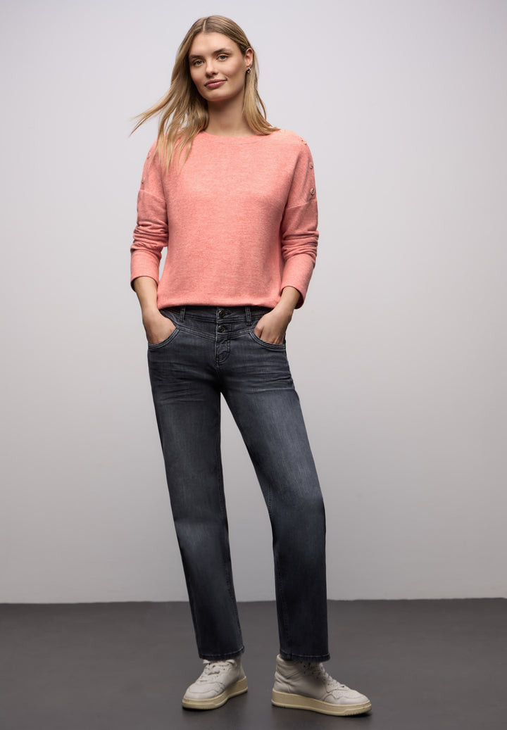 LTD QR soft melange look shirt, striking coral mel. 17265 Bild 5