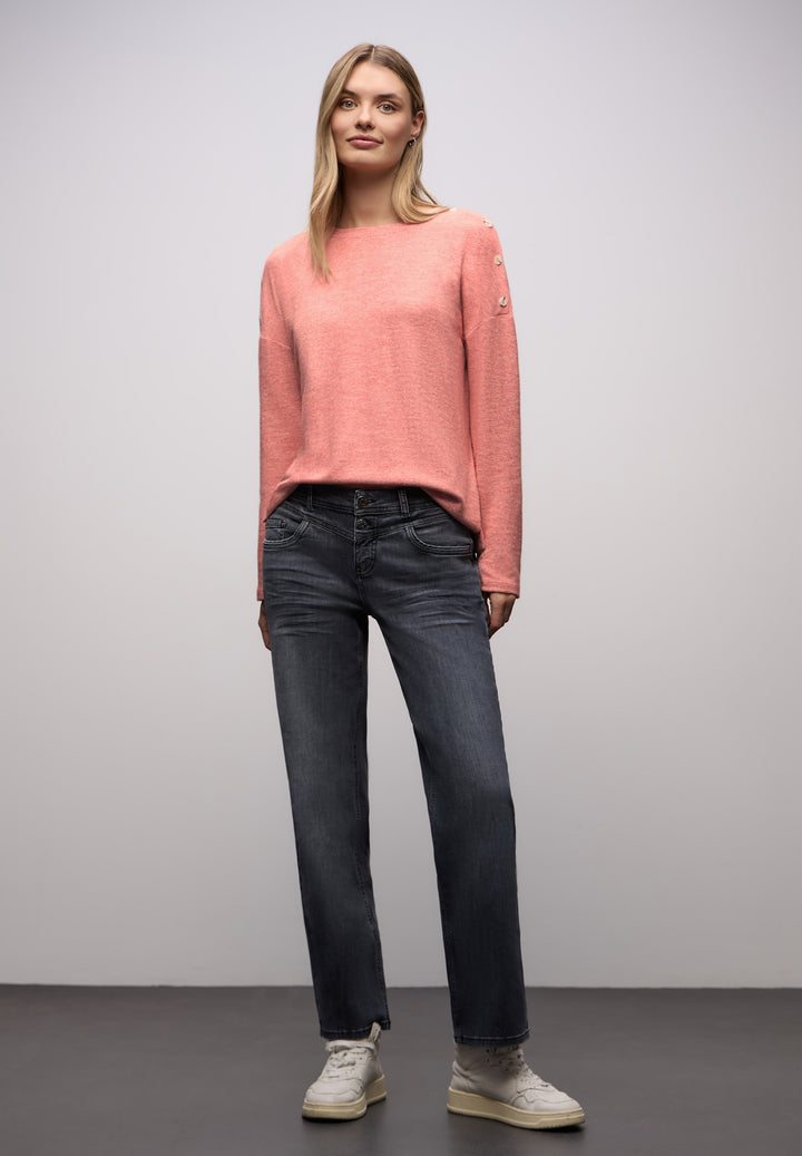 LTD QR soft melange look shirt, striking coral mel. 17265 Bild 6