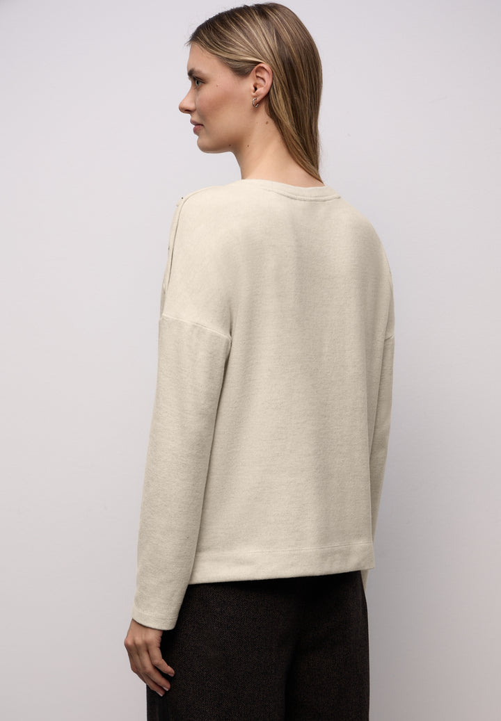 LTD QR soft melange look shirt, cotton beige mel. 17458 Bild 4