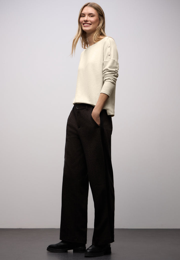 LTD QR soft melange look shirt, cotton beige mel. 17458 Bild 5