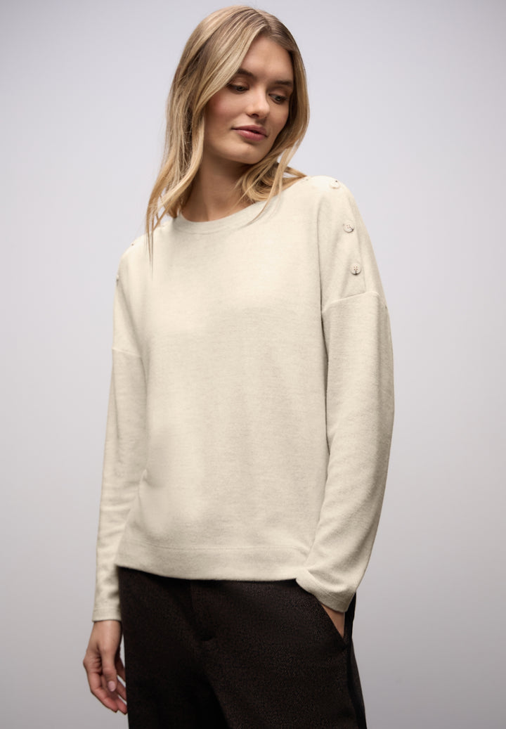 LTD QR soft melange look shirt, cotton beige mel. 17458 Bild 6