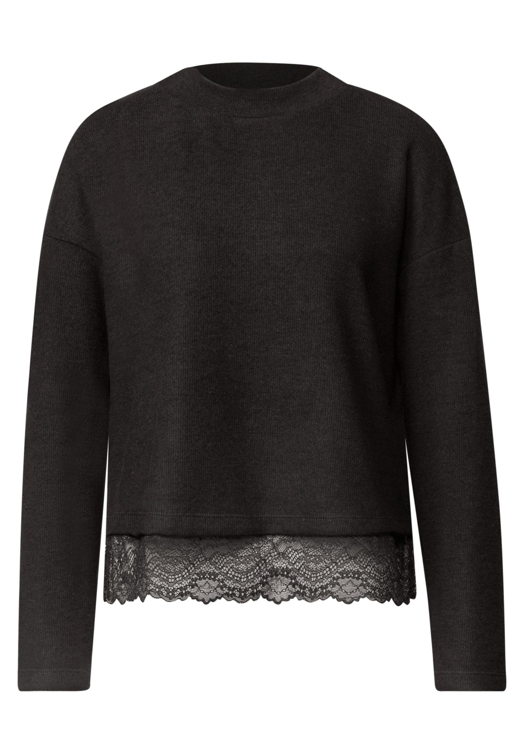 LTD QR soft melange look shirt, black coffee mel. 18037 Bild 1