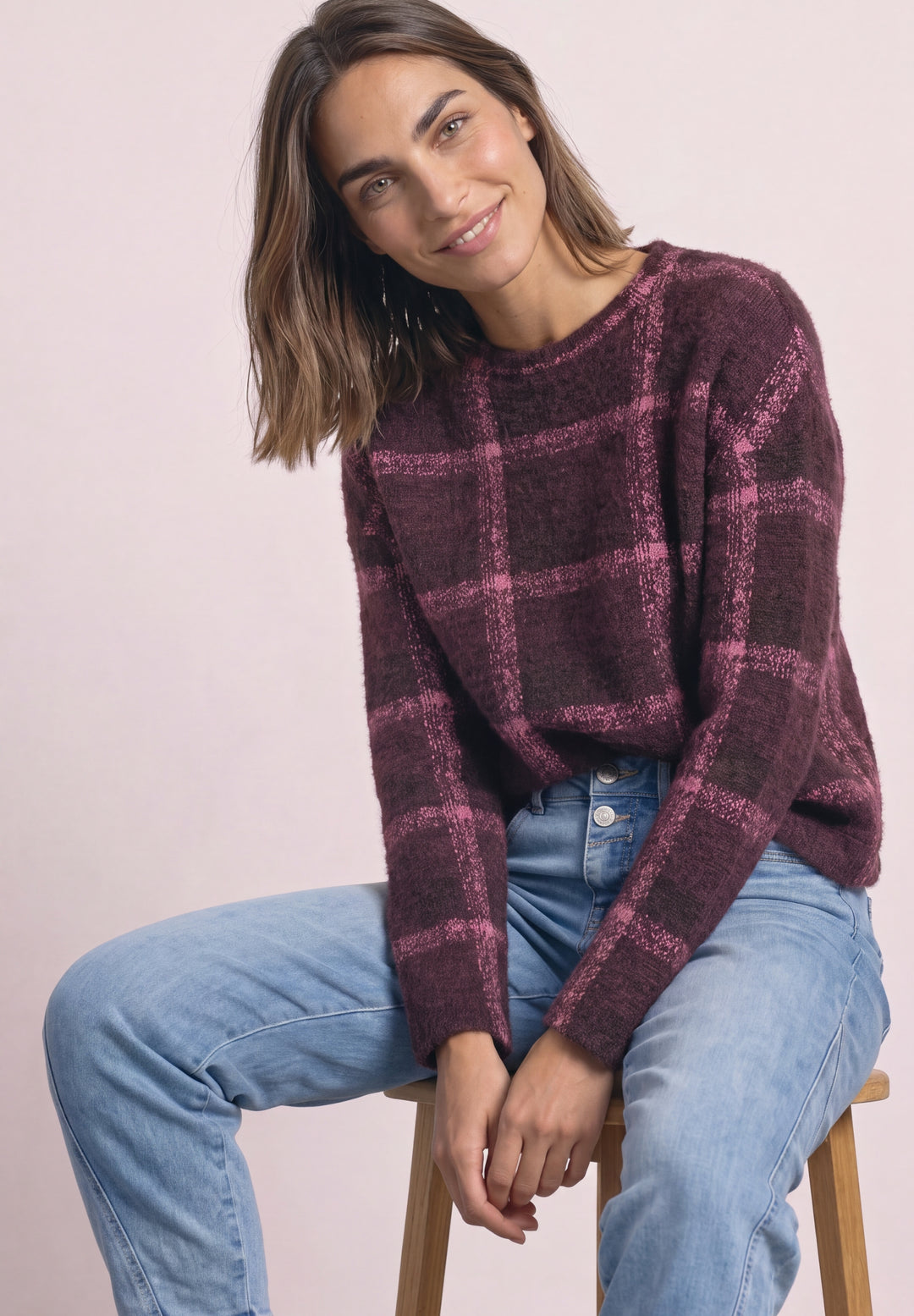 LTD QR soft multi color check, rustic rouge 37820 Bild 3