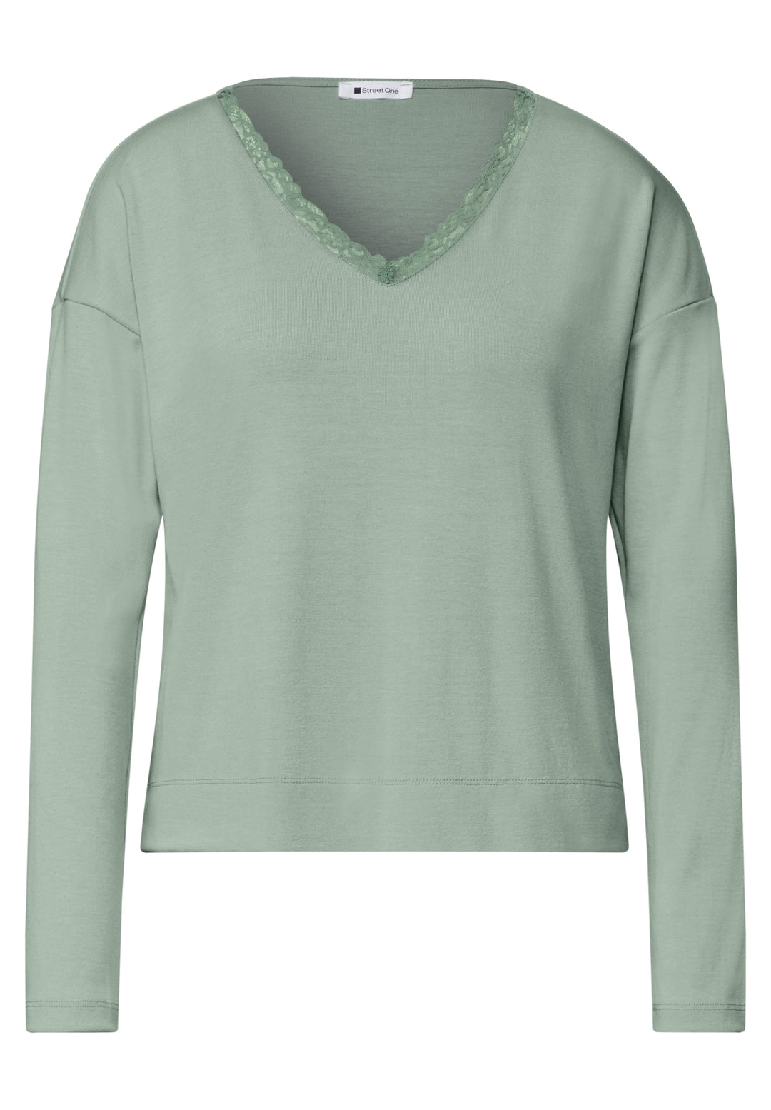 LTD QR soft shirt w.lace colla, eucalyptus green 18100 Bild 1