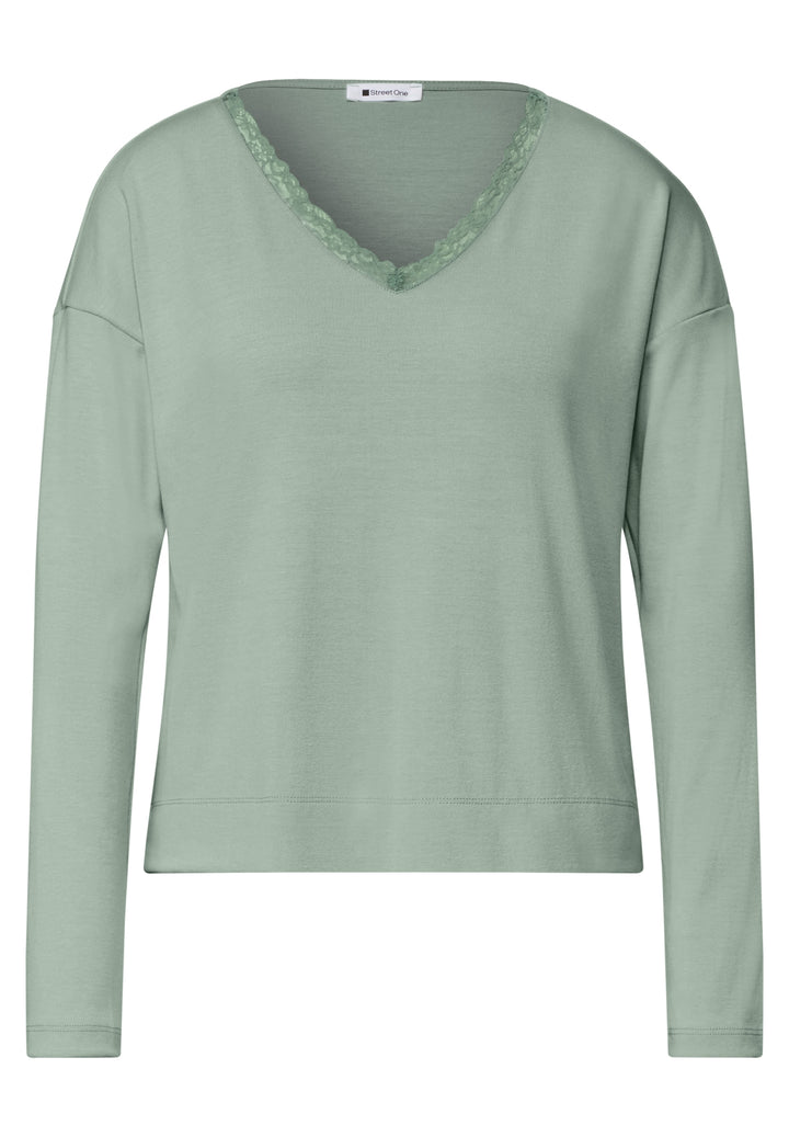 LTD QR soft shirt w.lace colla, eucalyptus green 18100 Bild 1
