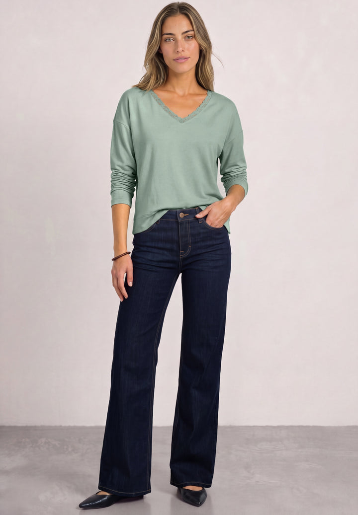 LTD QR soft shirt w.lace colla, eucalyptus green 18100 Bild 5