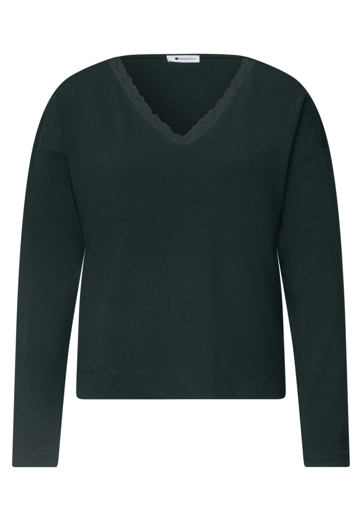LTD QR soft shirt w.lace colla, stormy green 18101 Bild 1